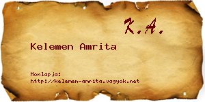 Kelemen Amrita névjegykártya